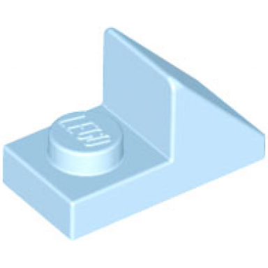 bright light blue slope 45 2 x 1 with 2 3 cutout