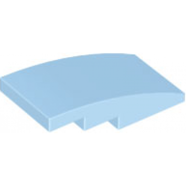 bright light blue slope curved 4 x 2