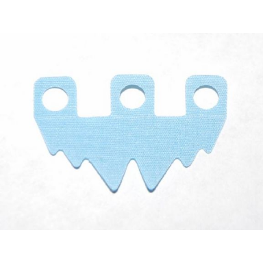 bright light blue minifigure skirt cloth asymmetric with 6 points ice skater