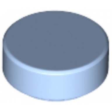 bright light blue tile round 1 x 1