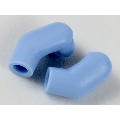 bright light blue arm matching left and right pair