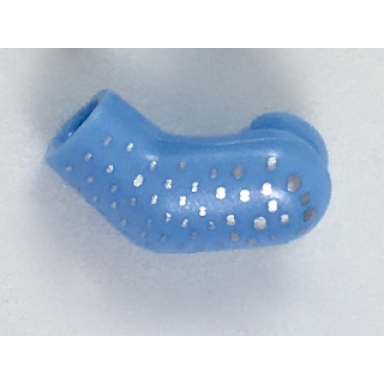 bright light blue arm left with silver speckles pattern