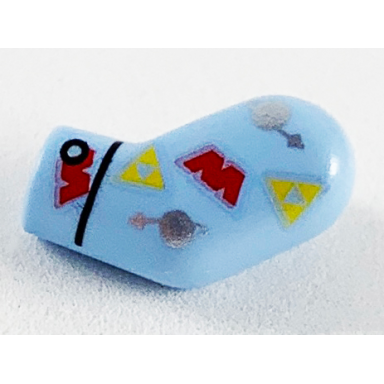 bright light blue arm left with space themes logos pattern
