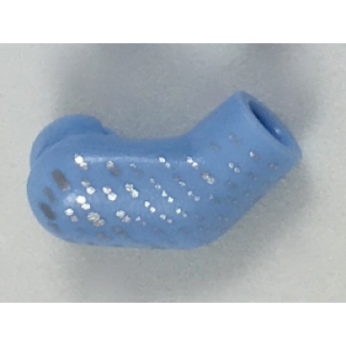 bright light blue arm right with silver speckles pattern