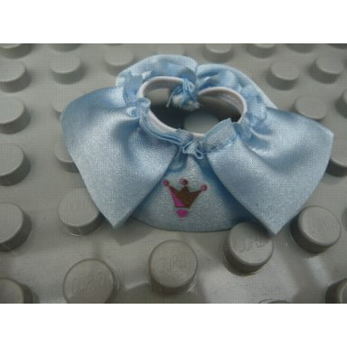 bright light blue duplo wear cloth skirt with gold crown