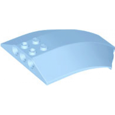 bright light blue windscreen 8 x 6 x 2 curved sloped sides
