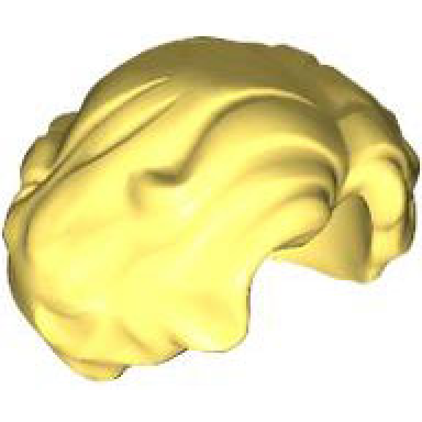 bright light yellow minifigure hair female short wavy with side part