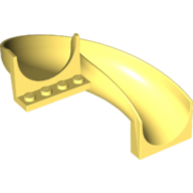 bright light yellow slide playground 7 x 12 x 8 1 3 curved 180 degrees