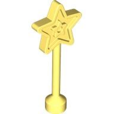 bright light yellow duplo utensil magic wand 5 point star