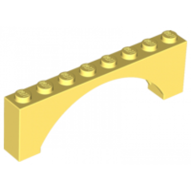bright light yellow arch 1 x 8 x 2 raised