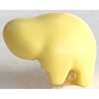 bright light yellow minifigure hair short smooth
