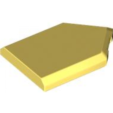 bright light yellow tile modified 2 x 3 pentagonal