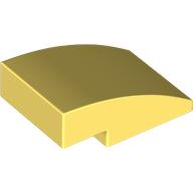 bright light yellow slope curved 3 x 2