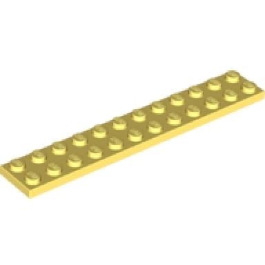 bright light yellow plate 2 x 12