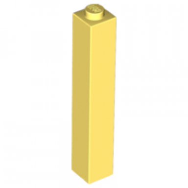 bright light yellow brick 1 x 1 x 5 - solid stud