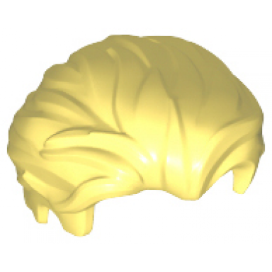 bright light yellow minifigure hair swept back with slight widows peak and short sideburns