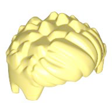bright light yellow mini doll hair short spiked swept up in front