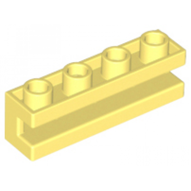 bright light yellow brick modified 1 x 4 with channel