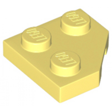 bright light yellow wedge plate 2 x 2 cut corner