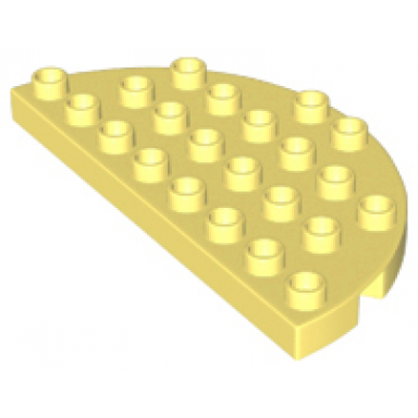 bright light yellow duplo plate round corner 4 x 8 double