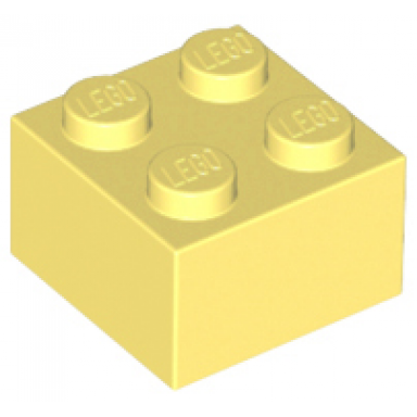 bright light yellow brick 2 x 2
