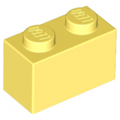 bright light yellow brick 1 x 2