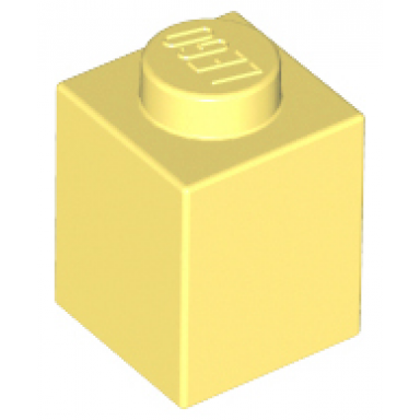 bright light yellow brick 1 x 1