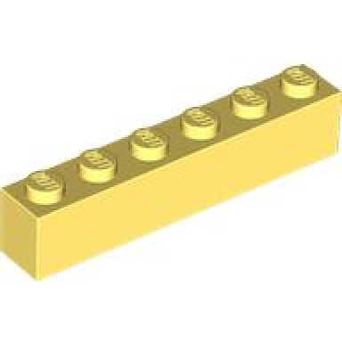 bright light yellow brick 1 x 6