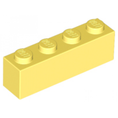 bright light yellow brick 1 x 4
