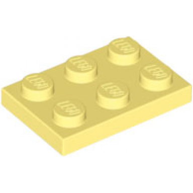 bright light yellow plate 2 x 3