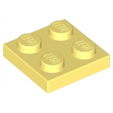 bright light yellow plate 2 x 2