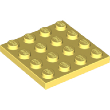 bright light yellow plate 4 x 4