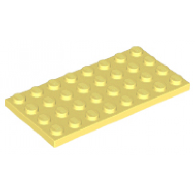 bright light yellow plate 4 x 8