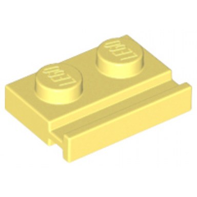bright light yellow plate modified 1 x 2 with door rail