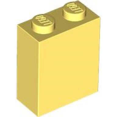 bright light yellow brick 1 x 2 x 2 with inside stud holder