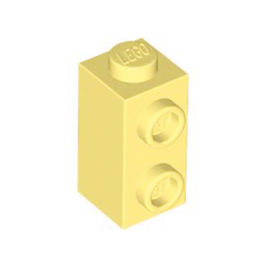 bright light yellow brick modified 1 x 1 x 1 2 3 with studs on side