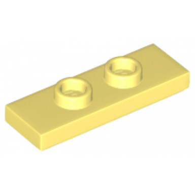 bright light yellow plate modified 1 x 3 with 2 studs double jumper