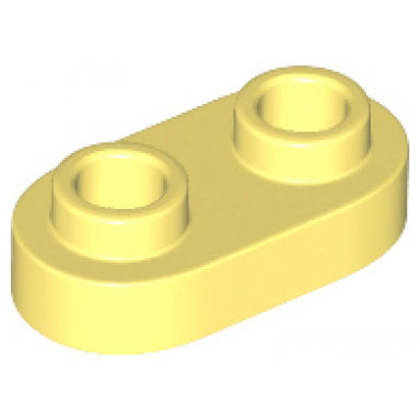 bright light yellow plate round 1 x 2 with open studs