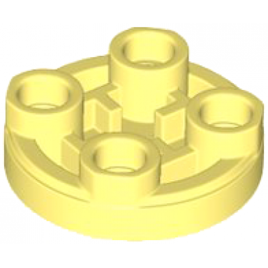bright light yellow tile round 2 x 2 inverted