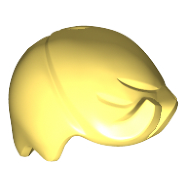 bright light yellow minifigure hair male smooth with spiked bangs