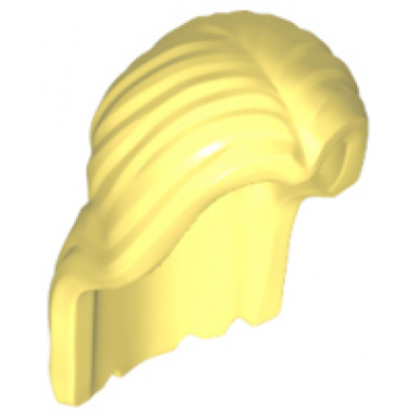 bright light yellow minifigure hair long parted in center
