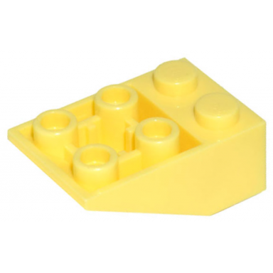 bright light yellow slope inverted 33 3 x 2 with flat bottom pin and connections between studs