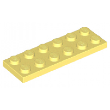 bright light yellow plate 2 x 6