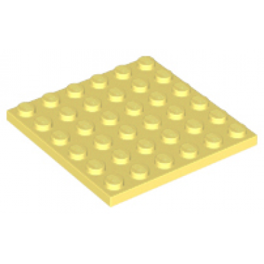 bright light yellow plate 6 x 6