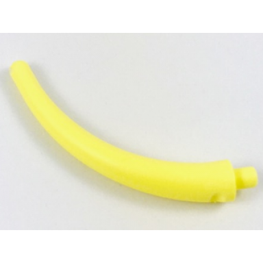 bright light yellow dinosaur tail end section horn