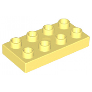 bright light yellow duplo plate 2 x 4 x 1 2 thick