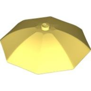 bright light yellow minifigure utensil umbrella top with no bottom flaps 6 x 6 with top stud