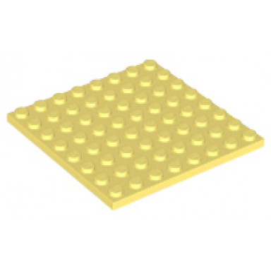 bright light yellow plate 8 x 8