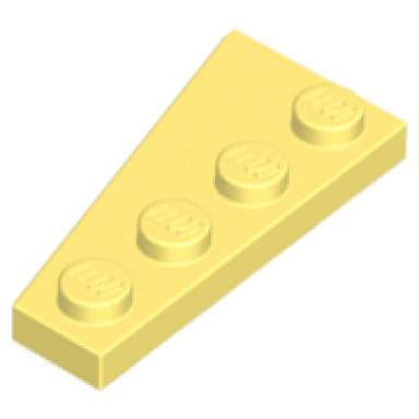 bright light yellow wedge plate 4 x 2 right