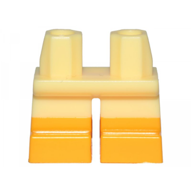 bright light yellow legs short with molded bright light orange lower legs boots pattern